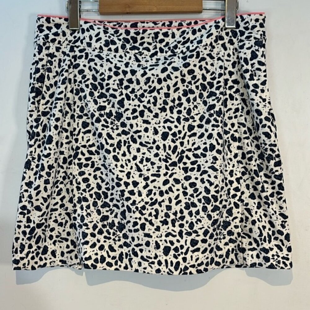Fairway & Greene Ladies animal print golf/tennis side zip skort size 8